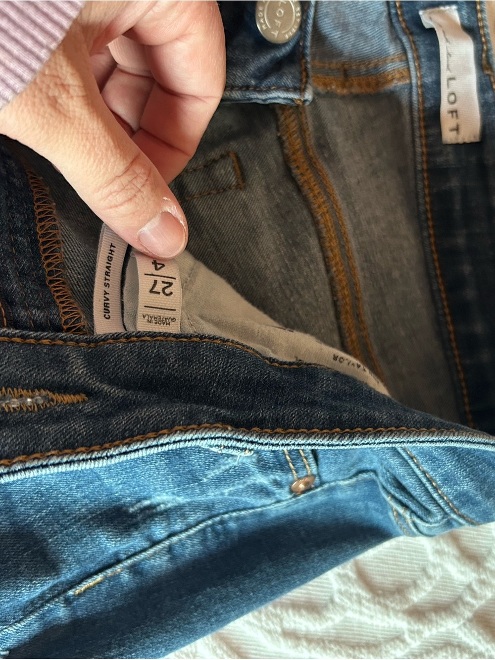 LOFT Slim Straight Jeans — Medium Blue